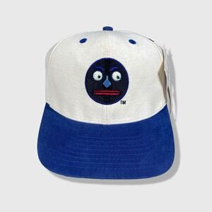 Snood Collegiate Snapback Hat Mens One Size White Blue Vintage Computer Game Web